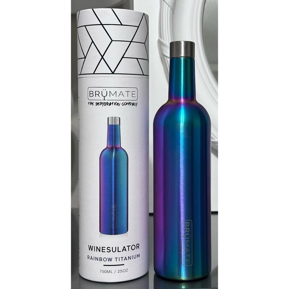 BruMate Winesulator 25oz Wine Canteen, RAINBOW TITANIUM